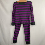 Size 8: Purple/Grey Striped 2pc PJs