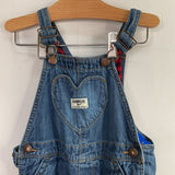 Size 4: Oshkosh Blue Denim Heart Pocket Overalls