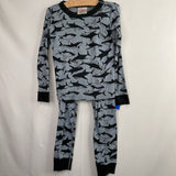 Size 5 (110): Hanna Andersson Blue Sharks Organic Cotton 2pc PJs
