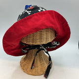 Size OS: Black/Red Pirates Reversible Sunhat
