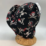 Size OS: Black/Red Pirates Reversible Sunhat
