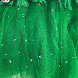 Size 2-4: Green Sparkle Stars Tulle Tutu
