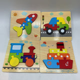 4pc Vehicle Chunky Puzzles