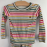 Size 3: Gap White/Colorful Striped 2pc PJs