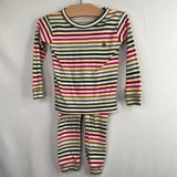 Size 3: Gap White/Colorful Striped 2pc PJs