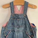 Size NB: Gap Light Wash/Plaid Trim Denim Overalls
