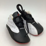 Size 2: Nike Jordans Black/White Lace-Up Crib Sneakers