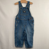 Size 12m: OshKosh Ligh Wash Snap Overalls