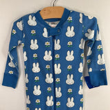 Size 2 (85): Hanna Andersson Blue/White Miffy Organic Cotton 1pc Zip-Up PJs