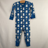 Size 2 (85): Hanna Andersson Blue/White Miffy Organic Cotton 1pc Zip-Up PJs