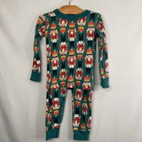 Size 4 (100): Hanna Anderson Green/Multi Nutcracker Print 2pc Holiday PJs REDUCED
