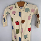 Size 18-24m (80): Hanna Andersson White Monsters Long Sleeve 1pc PJs
