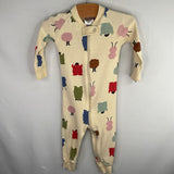 Size 18-24m (80): Hanna Andersson White Monsters Long Sleeve 1pc PJs