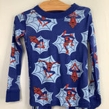 Size 4 (100): Hanna Andersson Blue/Red Spider-Man Organic Cotton 2pc Shorty PJs