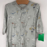 Size 3-6m: Magnetic Me Green World Map Print 1pc Footy PJs
