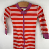 Size 18-24m (80): Hanna Andersson Pink/Red Striped Long Sleeve 1pc PJs