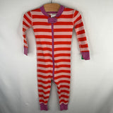 Size 18-24m (80): Hanna Andersson Pink/Red Striped Long Sleeve 1pc PJs