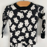 Size 2 (85): Hanna Andersson Black/White Ghost 2pc PJs