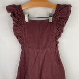 Size 5: Jamie Kay Purple Corduroy Ruffle Trim Overalls