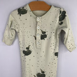 Size 3-6m: Kate Quinn Green Whales Romper