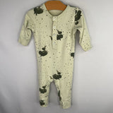 Size 3-6m: Kate Quinn Green Whales Romper