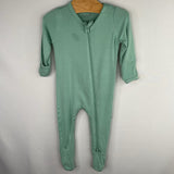 Size 0-3m: Kyte Green Bamboo 1pc Zip PJs