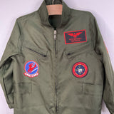 Size 6-7: Top Gun Green/Multi 1pc Maverick Flight Suit