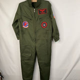 Size 6-7: Top Gun Green/Multi 1pc Maverick Flight Suit