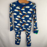 Size 4 (100): Hanna Andersson Blue Rainbow Sunshine Organic Cotton 2pc Shorty PJs