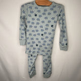 Size 3 (90): Hanna Andersson Blue Sheep 2pc PJs