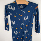 Size 18-24m: Kyte Blue/Multi Harry Potter Motifs Bamboo 1pc Zip PJs