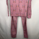 Size 6-7 (120): Hanna Andersson Purple/Multi Kitty Faces Organic Cotton 2pc Pjs