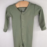 Size 0-3m: L'oved Baby Green 1pc Snap-Up Footy Pj