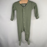Size 0-3m: L'oved Baby Green 1pc Snap-Up Footy Pj