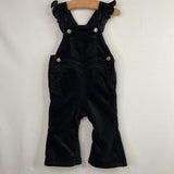 Size 6-12m: Gap Black Velour Ruffle Trim Overalls