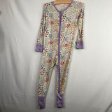 Size 18-24m: Little Sleepies White/Colorful Floral Bamboo 1pc Zip PJs REDUCED
