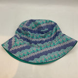 Size OS: Columbia Blue/Grey/Purple Print Reversible Sun Hat