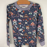 Size 5 (110): Hanna Andersson Purple/Multi Fairytale Castle Organic Cotton 2pc PJs