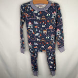 Size 5 (110): Hanna Andersson Purple/Multi Fairytale Castle Organic Cotton 2pc PJs