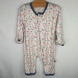 Size 0-3m: MagneticMe White/Multi Drums Bamboo 1pc PJs