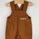 Size 9m: Carhartt Brown Ruffle Trim Overalls