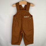 Size 9m: Carhartt Brown Ruffle Trim Overalls