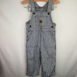 Size 2: Carhartt Blue/White Striped Denim Overalls