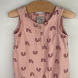 Size 0-3m (50): Hanna Andersson Pink/Purple Rainbows Overalls