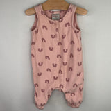 Size 0-3m (50): Hanna Andersson Pink/Purple Rainbows Overalls