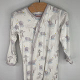 Size NB: MagneticMe White/Grey Elephants Bamboo 2pc PJs/Hat