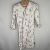 Size NB: MagneticMe White/Grey Elephants Bamboo 2pc PJs/Hat