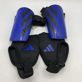 Size S: Adidas Blue/Black Shin Guards REDUCED