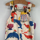 Size 12-18m: MiniOlie White/Colorful Ocean Life Overalls