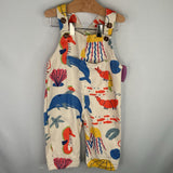 Size 12-18m: MiniOlie White/Colorful Ocean Life Overalls